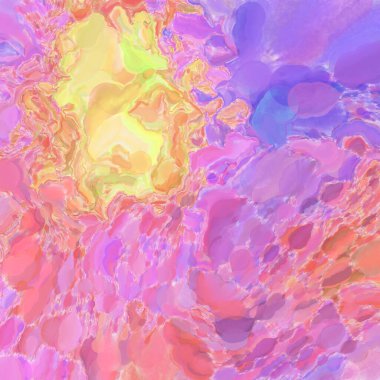 El yapımı sürreal soyut desenli suluboya. Modern sanatsal resim. 2D çizim. Arkaplan boyası karışımı. Yaratıcı duvar sanatı. Çağdaş sanat.