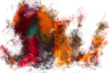 Taranmış Boyalı Soyut Arkaplan. Fırça darbesi ile boyanmış. Sanatsal canlılık ve renkli duvar kağıdı.