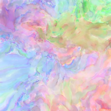 Pastel renklerde suluboya resim. Poster, duvar sanatı, afiş, kart, kitap kapağı ya da ambalaj için rahatlatıcı kompozisyonun yumuşak renkli çizimi. Modern fırça darbeleri resim.