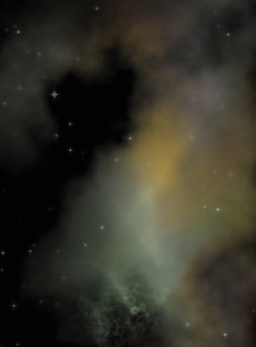 Galaksi uzayındaki yıldız alanı renkli nebula ile. Uzayın derinliklerinin bilim kurgu geçmişi. Ruhsal duvar kağıdı.