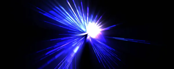 Futuristic Lens Flare Light Explosion Star Glowing Particles Lines Beautiful — Stock Photo, Image