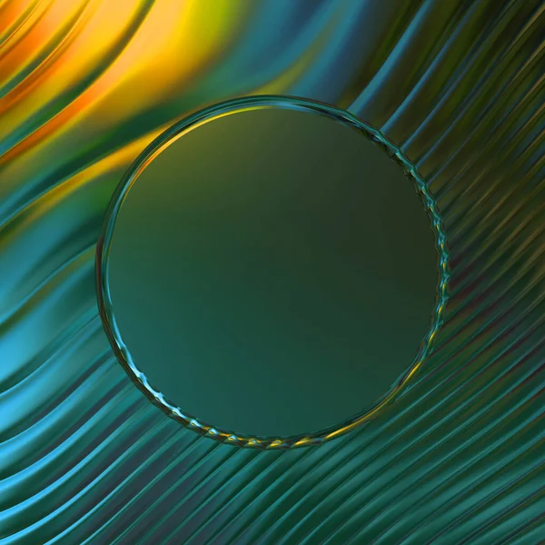 Soyut çerçeveli arkaplan. Renkli, canlı, dalgalı bir duvar kağıdı. Merkezi çerçeveli yaratıcı grafik 2d çizim. Dinamik şekilli modaya uygun sıvı örtüsü.