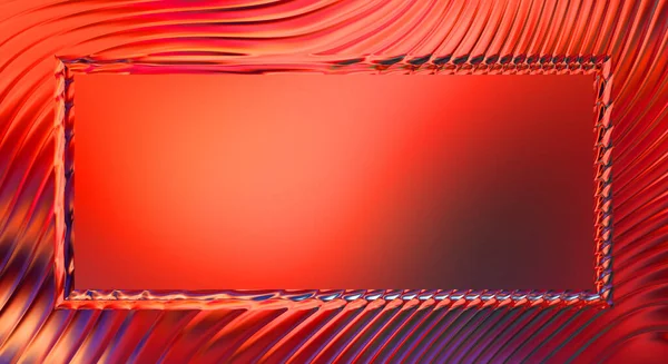 Soyut çerçeveli arkaplan. Renkli, canlı, dalgalı bir duvar kağıdı. Merkezi çerçeveli yaratıcı grafik 2d çizim. Dinamik şekilli modaya uygun sıvı örtüsü.