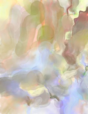 Çağdaş sanat. El yapımı resim. Modern sanat eserleri. Yüzeyde suluboya fırça darbeleriyle resim yapmak. 2D çizim. Sanatsal arkaplan resmi. Tablo üzerinde soyut resim. Renkli doku.