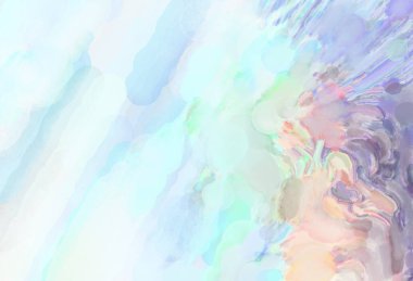 Yumuşak suluboya duvar kağıdı. Hafifçe fırçalanmış renkleri olan sanatsal bir resim. Pastel renkler arkaplana dokunmuş. Soyut duvar sanatı..