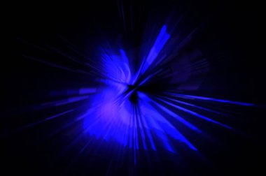 Fütürist mercek patlaması. Parlayan parçacıkları ve çizgileri olan ışık patlaması yıldızı. Güzel soyut ışın arkaplanı.