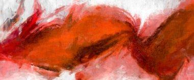 Soyut arkaplanda pürüzlü fırça darbeleri. Fırça boyası. Renkli boya darbeleri. Eşsiz duvar sanatı. Tuvaldeki modern sanat. Renkli çağdaş sanat eserleri. 