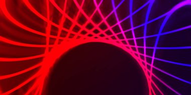 Işık dalgalarının neon renkli soyut tasarımı. Dijital arka plan ve neon ışığı parlama efekti. Parlak ışınlar duvar kağıdı.