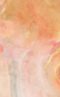 Yumuşak suluboya duvar kağıdı. Hafifçe fırçalanmış renkleri olan sanatsal bir resim. Pastel renkler arkaplana dokunmuş. Soyut duvar sanatı..