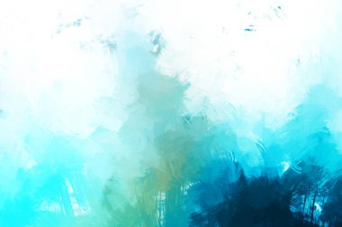 Canlı fırça darbeleriyle boyanmış. Renkli desenli resim. Fırçalanmış duvar kağıdını boya.