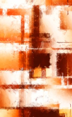 Modern sanat. Renkli çağdaş sanat eserleri. Renkli boya darbeleri. Soyut arkaplanda fırça darbeleri. Fırça boyası. Eşsiz duvar sanatı.