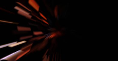 Işık parçacık izleri. Parlayan parçacıkları ve çizgileri olan ışık patlaması yıldızı. Güzel hareketli soyut ışın arkaplanı.