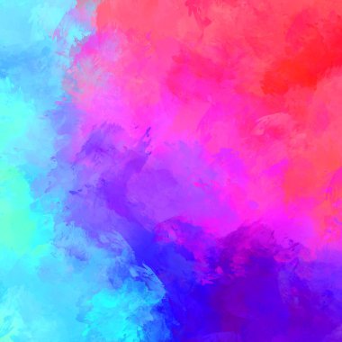 Duvar sanatı Eşsiz ve yaratıcı illüstrasyon. Fırça darbesi ile boyanmış. Renkli fırça darbelerinin soyut arkaplanı. Fırçalanmış canlı duvar kâğıdı. Boyalı sanatsal yaratım.