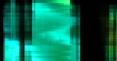 Renkli ve canlı geometrik şekiller katmanları var. Bir teknoloji planının dijital illüstrasyonu. Gelecekçi tasarım şablonu.