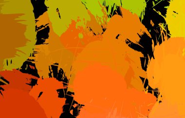 Sanatsal soyut arkaplan. Doku boyalı duvar kağıdı. Boya darbeleriyle yaratıcı bir illüstrasyon. Fırça desenli resim.