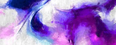 Soyut arkaplanda pürüzlü fırça darbeleri. Fırça boyası. Renkli boya darbeleri. Eşsiz duvar sanatı. Tuvaldeki modern sanat. Renkli çağdaş sanat eserleri. 