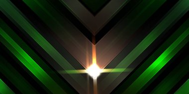Soyut parlayan geometrik ışıklar arka planda. Fraktal simetrik grafik çizimi. Parıldayan ve parıldayan çubukları kesiştir.