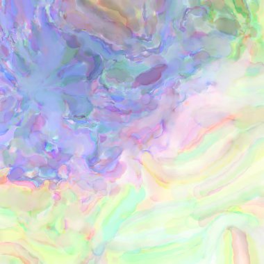 El yapımı sürreal soyut desenli suluboya. Modern sanatsal resim. 2D çizim. Arkaplan boyası karışımı. Yaratıcı duvar sanatı. Çağdaş sanat.