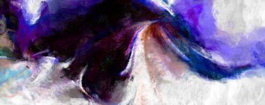 Soyut arkaplanda pürüzlü fırça darbeleri. Fırça boyası. Renkli boya darbeleri. Eşsiz duvar sanatı. Tuvaldeki modern sanat. Renkli çağdaş sanat eserleri. 