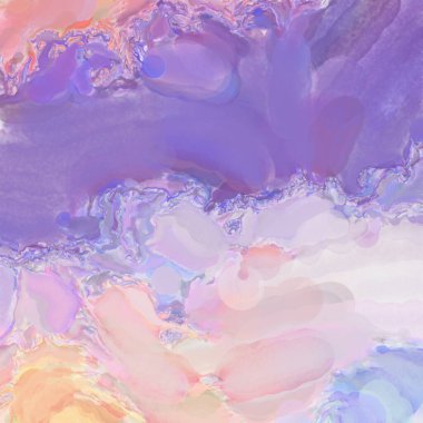 El yapımı sürreal soyut desenli suluboya. Modern sanatsal resim. 2D çizim. Arkaplan boyası karışımı. Yaratıcı duvar sanatı. Çağdaş sanat.