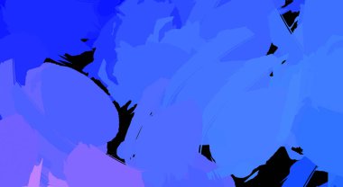 Canlı fırça darbeleriyle boyanmış. Renkli desenli resim. Fırçalanmış duvar kağıdını boya.