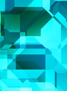 Renkli ve canlı geometrik şekiller katmanları var. Bir teknoloji planının dijital illüstrasyonu. Gelecekçi tasarım şablonu.