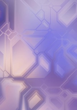 Renkli ve canlı geometrik şekiller katmanları var. Bir teknoloji planının dijital illüstrasyonu. Gelecekçi tasarım şablonu.