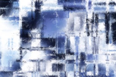 Modern sanat. Renkli çağdaş sanat eserleri. Renkli boya darbeleri. Soyut arkaplanda fırça darbeleri. Fırça boyası. Eşsiz duvar sanatı.