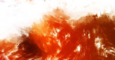 Canlı fırça darbeleriyle boyanmış. Renkli desenli resim. Fırçalanmış duvar kağıdını boya.