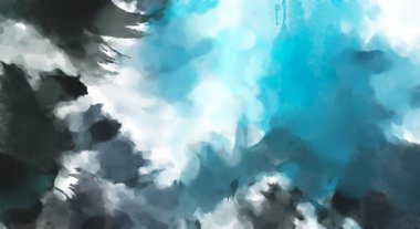 El yapımı sürreal soyut desenli suluboya. Modern sanatsal resim. 2D çizim. Arkaplan boyası karışımı. Yaratıcı duvar sanatı. Çağdaş sanat