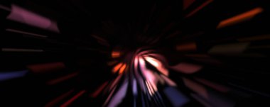 Işık parçacık izleri. Parlayan parçacıkları ve çizgileri olan ışık patlaması yıldızı. Güzel hareketli soyut ışın arkaplanı.