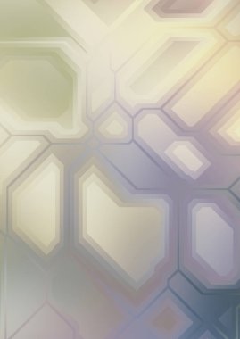 Renkli ve canlı geometrik şekiller katmanları var. Bir teknoloji planının dijital illüstrasyonu. Gelecekçi tasarım şablonu.