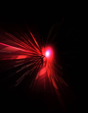 Fütürist mercek patlaması. Parlayan parçacıkları ve çizgileri olan ışık patlaması yıldızı. Güzel soyut ışın arkaplanı.