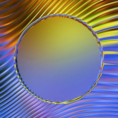 Soyut çerçeveli arkaplan. Renkli, canlı, dalgalı bir duvar kağıdı. Merkezi çerçeveli yaratıcı grafik 2d çizim. Dinamik şekilli modaya uygun sıvı örtüsü.