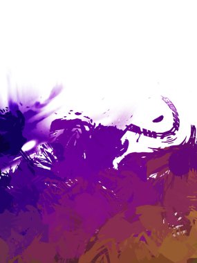 Taranmış Boyalı Soyut Arkaplan. Vahşi kaotik fırça darbeleri. Boya darbeleri. 2D İllüstrasyon. Fırça darbeli resim. 