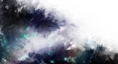 Canlı fırça darbeleriyle boyanmış. Renkli desenli resim. Fırçalanmış duvar kağıdını boya.