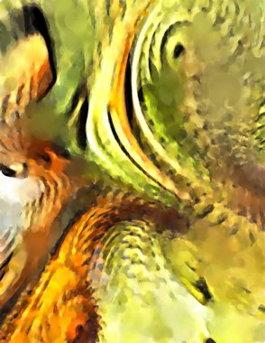 Modern sanat. Renkli çağdaş sanat eserleri. Renkli boya darbeleri. Soyut arkaplanda fırça darbeleri. fırça boyası.