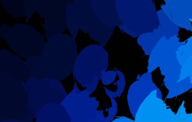 Vahşi fırça darbeleriyle yaratıcı soyut resim. Artistik fırça darbeleriyle donatılmış. Renkli ve canlı bir tasvir. Boyalı sanat.