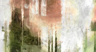 Soyut arkaplanda pürüzlü fırça darbeleri. Fırça boyası. Renkli boya darbeleri. Eşsiz duvar sanatı. Tuvaldeki modern sanat. Renkli çağdaş sanat eserleri. 