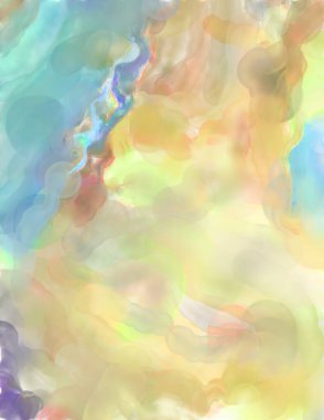 Modern fırça darbeleri. Pastel renklerde suluboya resim. Poster, duvar sanatı, afiş, kart, kitap kapağı veya ambalaj için sakinleştirici kompozisyonun yumuşak renkli çizimi. 