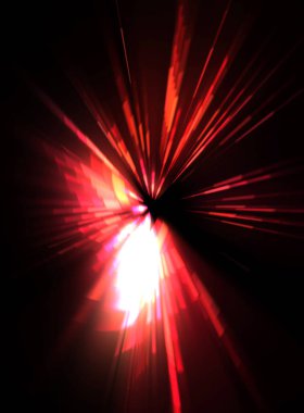 Fütürist mercek patlaması. Parlayan parçacıkları ve çizgileri olan ışık patlaması yıldızı. Güzel soyut ışın arkaplanı.