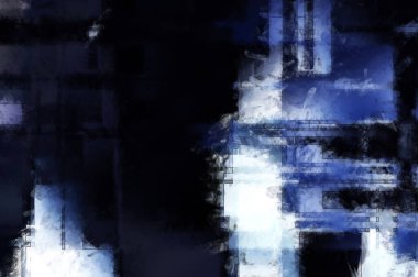 Modern sanat. Renkli çağdaş sanat eserleri. Renkli boya darbeleri. Soyut arkaplanda fırça darbeleri. Fırça boyası. Eşsiz duvar sanatı.