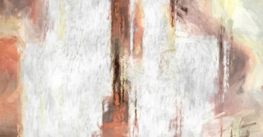 Soyut arkaplanda pürüzlü fırça darbeleri. Fırça boyası. Renkli boya darbeleri. Eşsiz duvar sanatı. Tuvaldeki modern sanat. Renkli çağdaş sanat eserleri. 