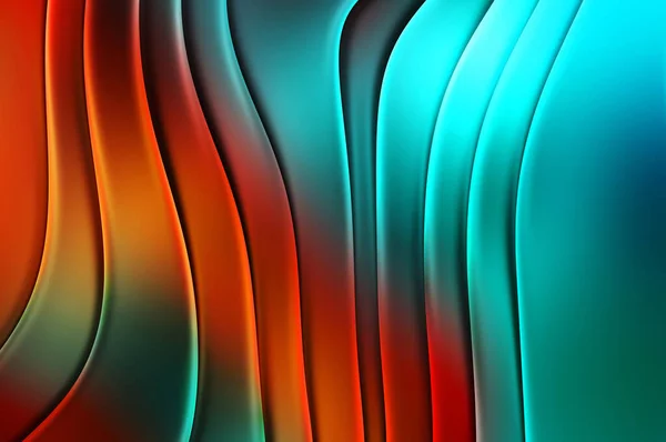 抽象的なパターン光沢のある色背景 鮮やかなカラフルな波状のテクスチャの壁 創造的で美しい壁紙 — ストック写真