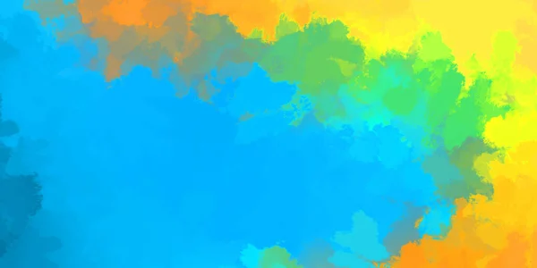 鮮やかなペイントパターンの背景 カラフルなブラシストロークの2Dイラスト 装飾的な質感の絵画 彩色背景 — ストック写真
