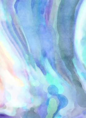 Yumuşak suluboya duvar kağıdı. Hafifçe fırçalanmış renkleri olan sanatsal bir resim. Pastel renkler arkaplana dokunmuş. Soyut duvar sanatı..