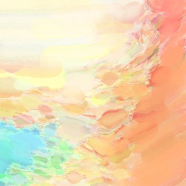 El yapımı sürreal soyut desenli suluboya. Modern sanatsal resim. 2D çizim. Arkaplan boyası karışımı. Yaratıcı duvar sanatı. Çağdaş sanat.