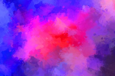 Sanatsal soyut arkaplan. Doku boyalı duvar kağıdı. Boya darbeleriyle yaratıcı bir illüstrasyon. Fırça desenli resim.