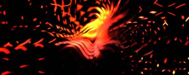 Işık parçacık izleri. Parlayan parçacıkları ve çizgileri olan ışık patlaması yıldızı. Güzel hareketli soyut ışın arkaplanı.