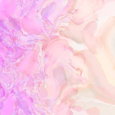 El yapımı sürreal soyut desenli suluboya. Modern sanatsal resim. 2D çizim. Arkaplan boyası karışımı. Yaratıcı duvar sanatı. Çağdaş sanat.